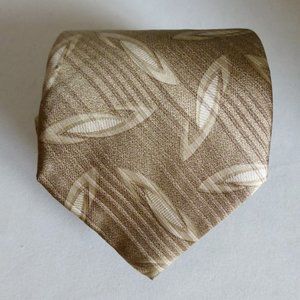 BETTINI BRAND MENS 100% SILK GOLD PATTERN TIE ITALY (PRE-OWNED)